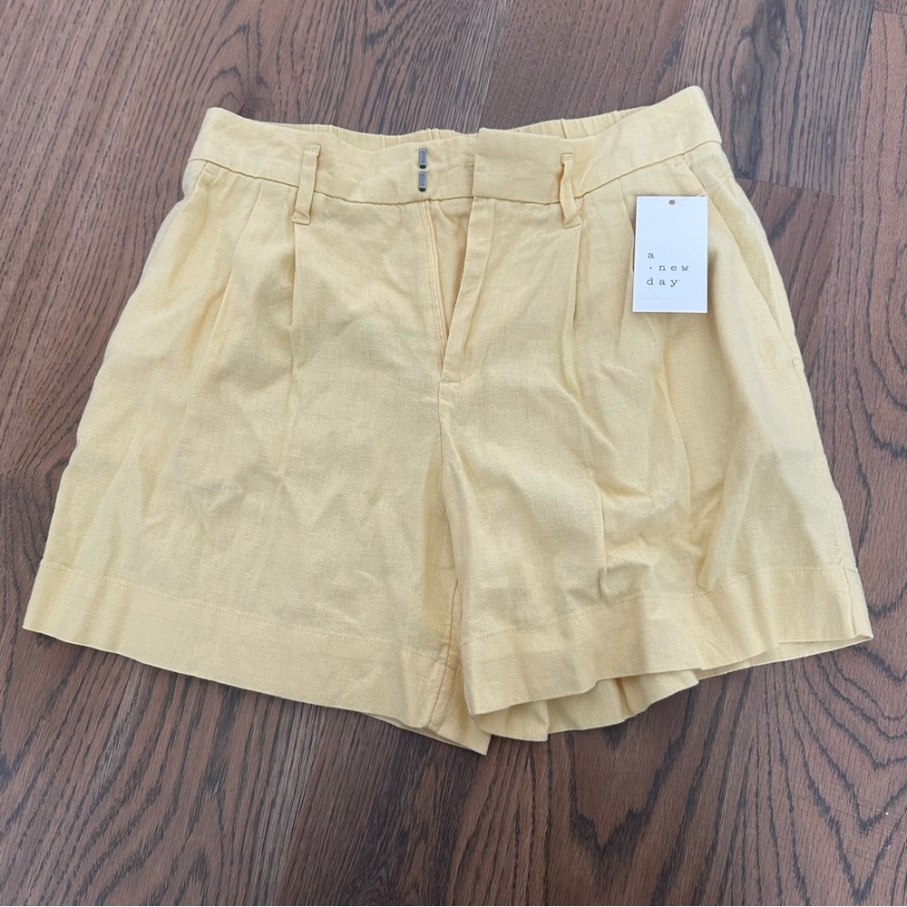 Happy Yellow Linen/Rayon A New Day Shorts